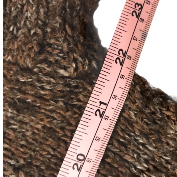 Avenue Cotton Blend Cable Net Open Sweater in brown - Picture 7 of 9